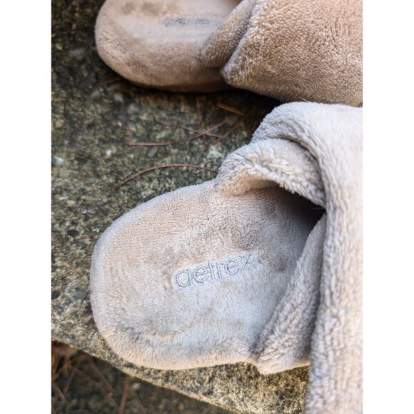 Aetrex Shoes Women Sz 5.5 Coffee Terrycloth Mandy Clog Slipper Memory Foam - Picture 3 of 7